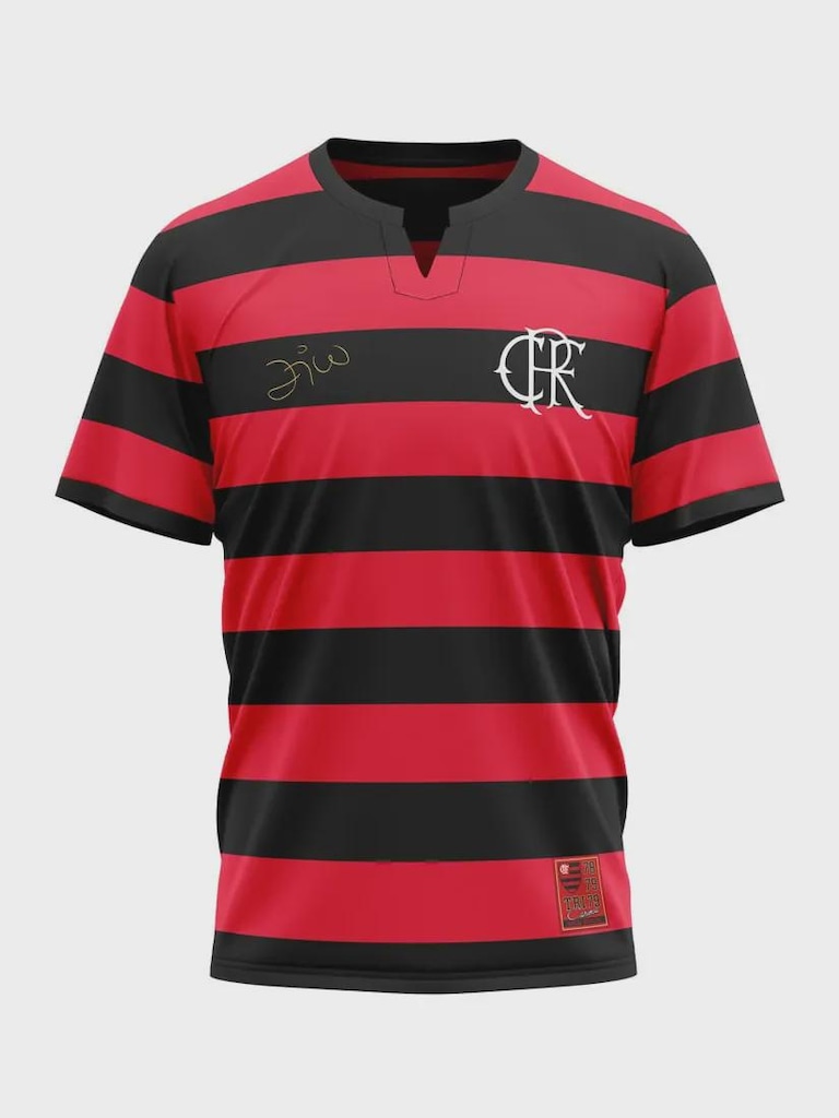Imagem 3 do produto Camiseta Braziline Flamengo Tri Campeão Zico Masculina