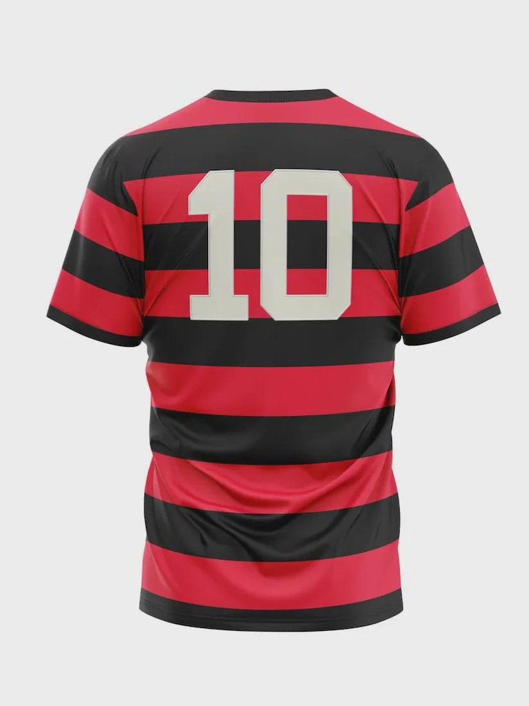 Imagem 4 do produto Camiseta Braziline Flamengo Tri Campeão Zico Masculina