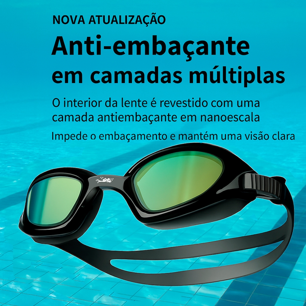 Imagem 2 do produto Óculos de Natação Gold Sports Spirit Performance 10.0 High Definition
