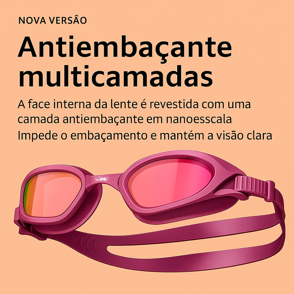 Imagem 2 do produto Óculos de Natação Gold Sports Spirit Performance 10.0 High Definition