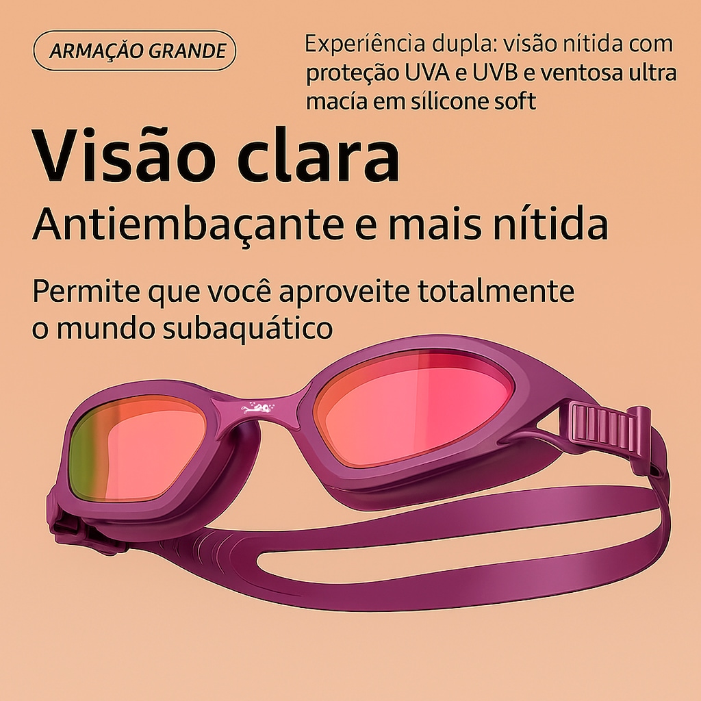 Imagem 3 do produto Óculos de Natação Gold Sports Spirit Performance 10.0 High Definition