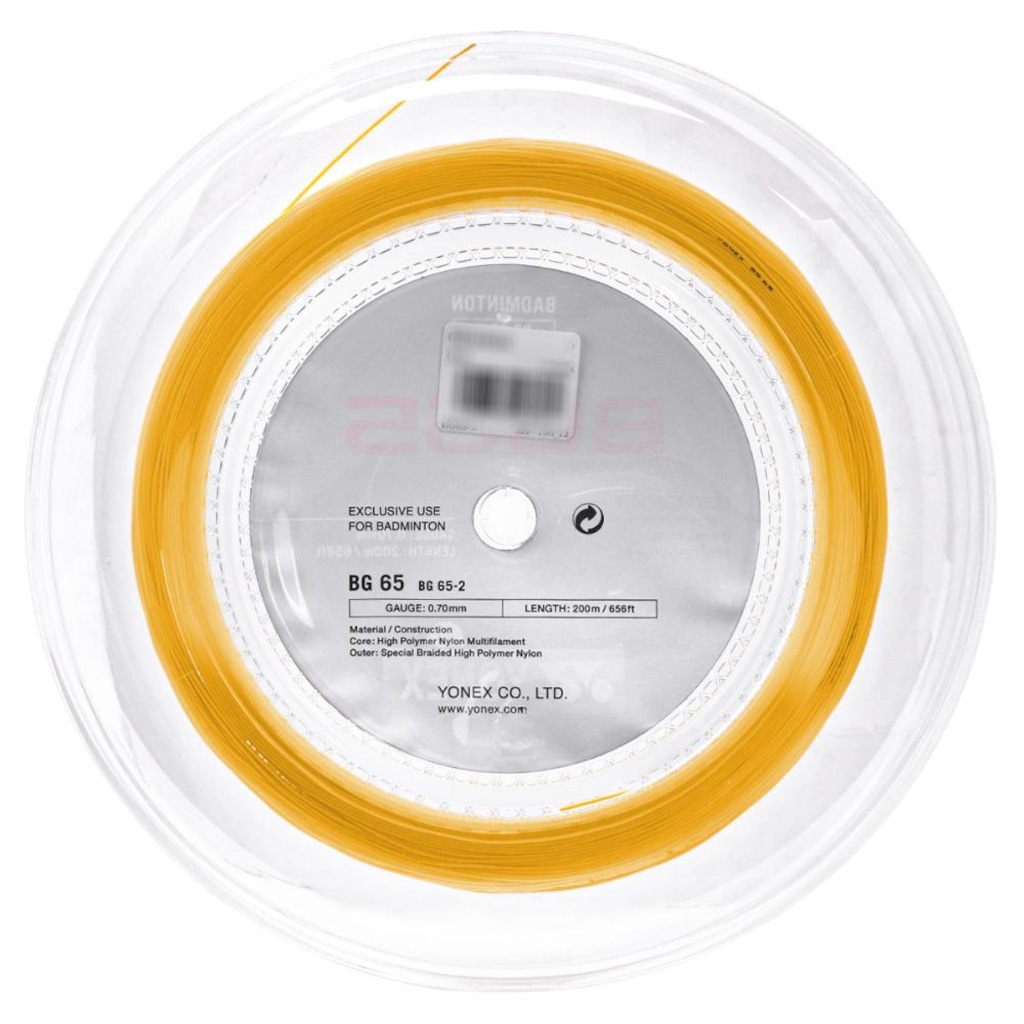 Imagem 3 do produto Corda Yonex BG-65 Para Badminton 0.70mm - Rolo com 200 Metros