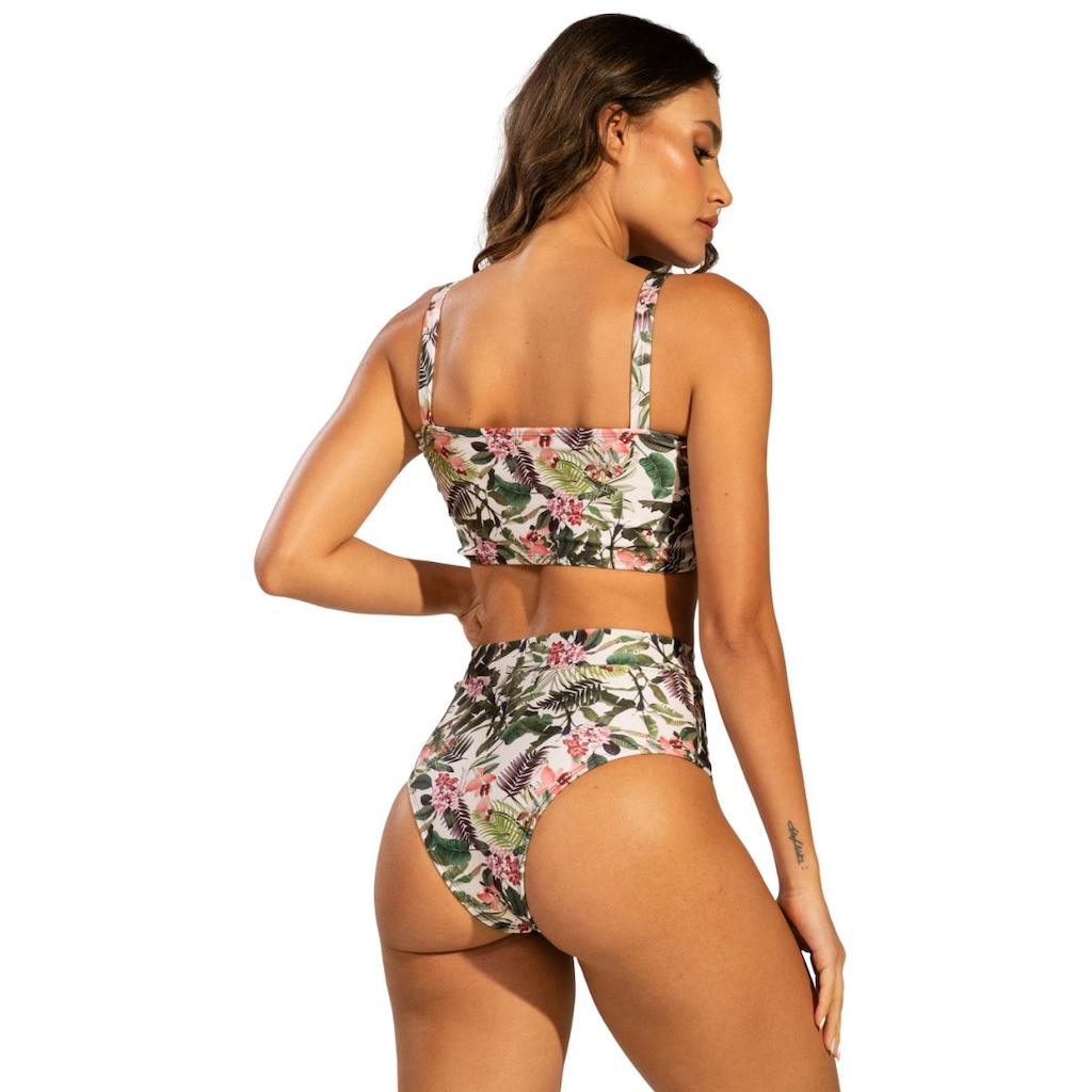 Imagem 3 do produto Biquíni Top Faixa Estampado Vekyo Hot Pants Roupa Para Piscina Moda Praia Feminina