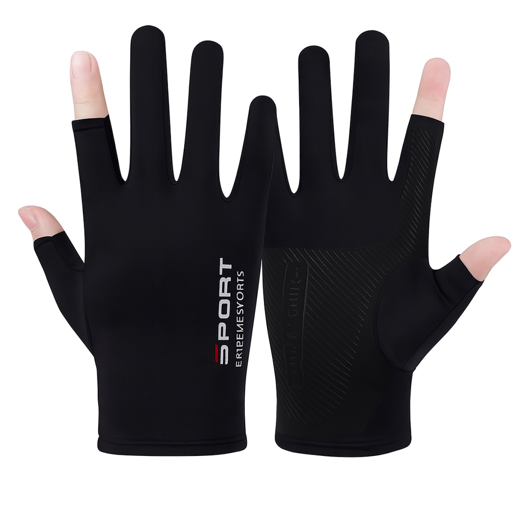 Imagem 2 do produto Luvas Gold Sports de Ciclismo Extrreme Halffinger de Seda Ice