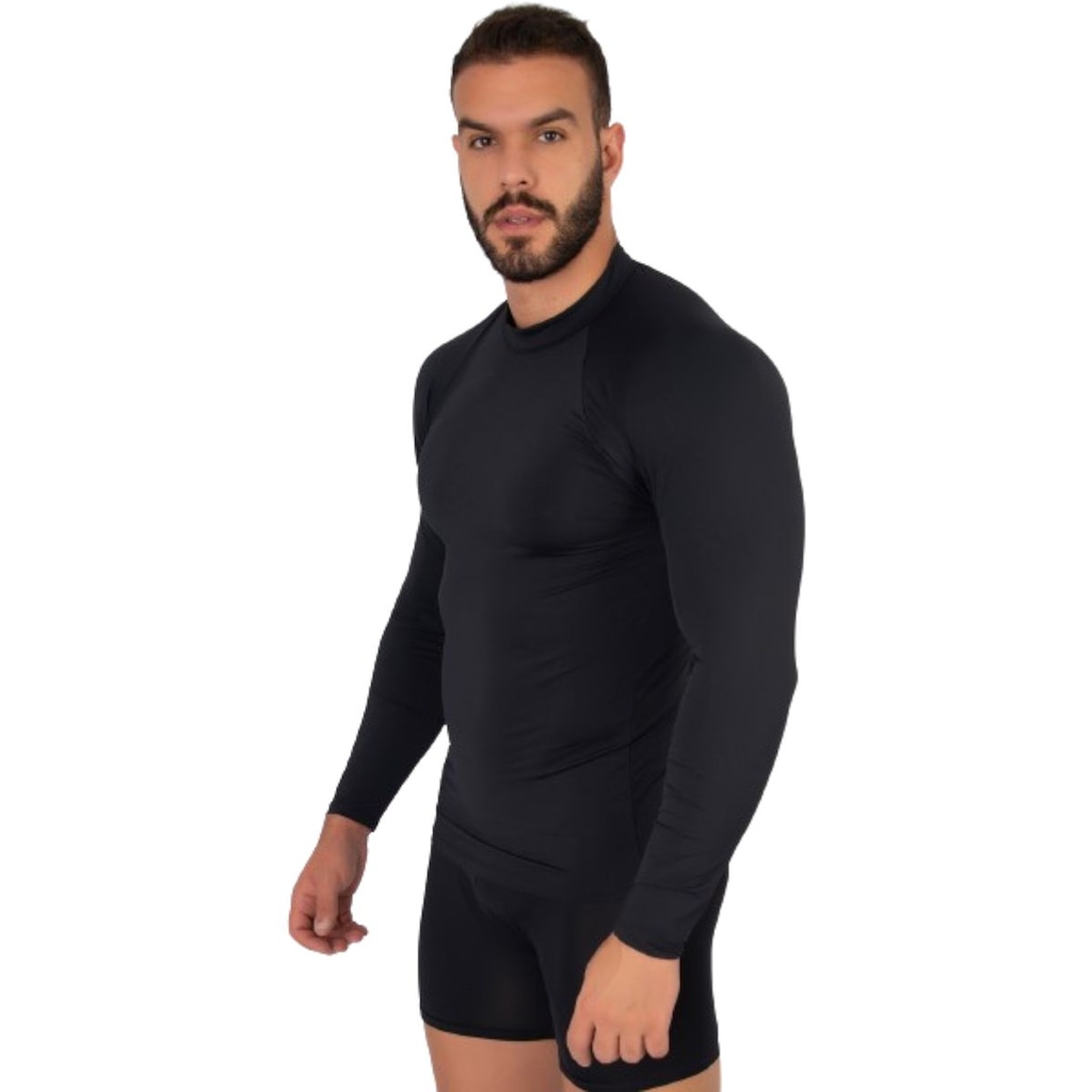 Imagem 2 do produto Blusa Térmica Proteção UV Poliamida Vekyo Frio Manga Longa Segunda Pele - Moda Fitness - Masculina