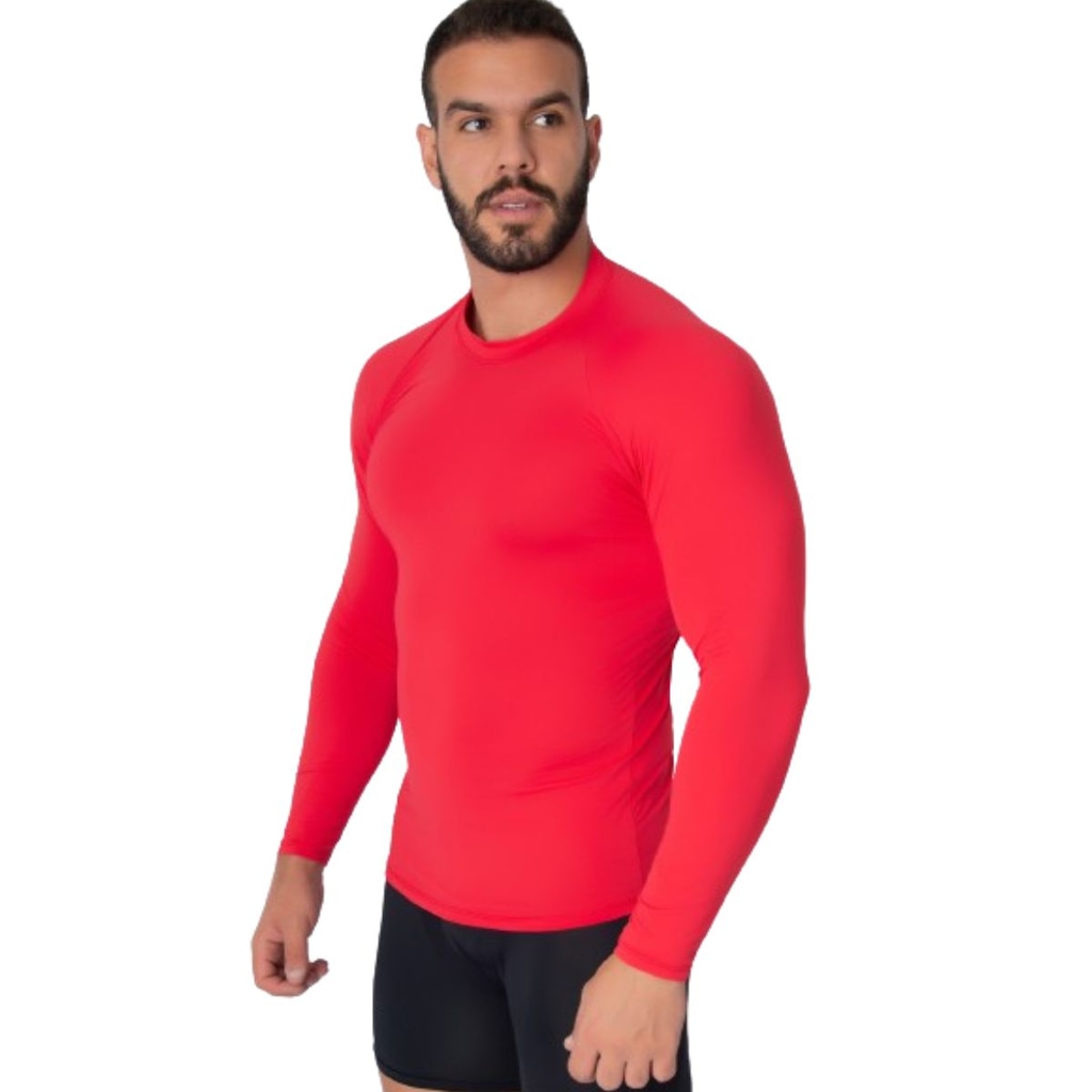 Imagem 2 do produto Blusa Térmica Proteção UV Poliamida Vekyo Frio Manga Longa Segunda Pele - Moda Fitness - Masculina