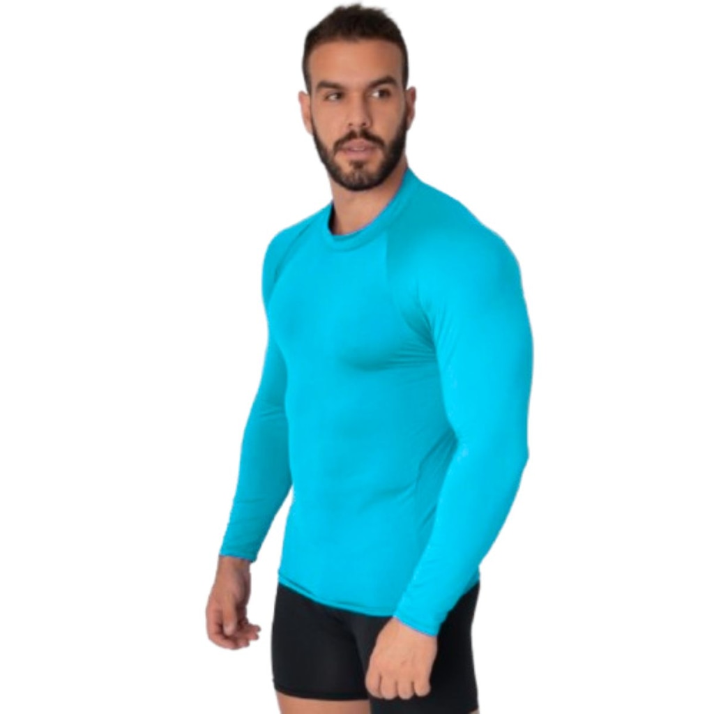 Imagem 2 do produto Blusa Térmica Proteção UV Poliamida Vekyo Frio Manga Longa Segunda Pele - Moda Fitness - Masculina