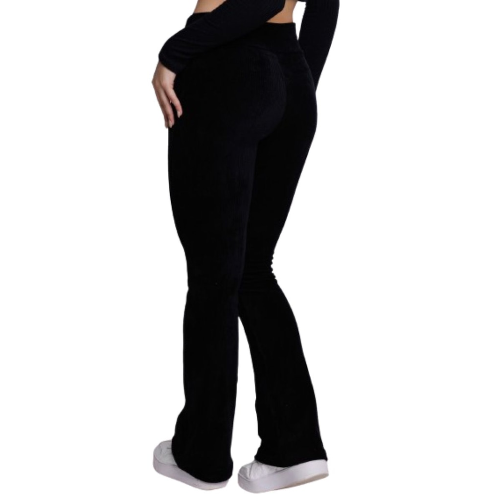 Imagem 2 do produto Calça Legging Flare Cotelê Vekyo Veludo Feminina