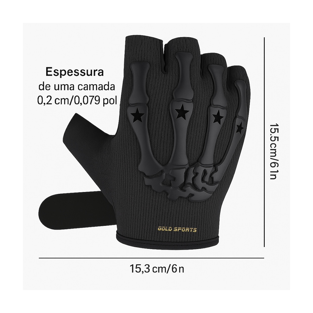 Imagem 2 do produto Luva Esportiva Gold Sports Performance - Tamanho Único