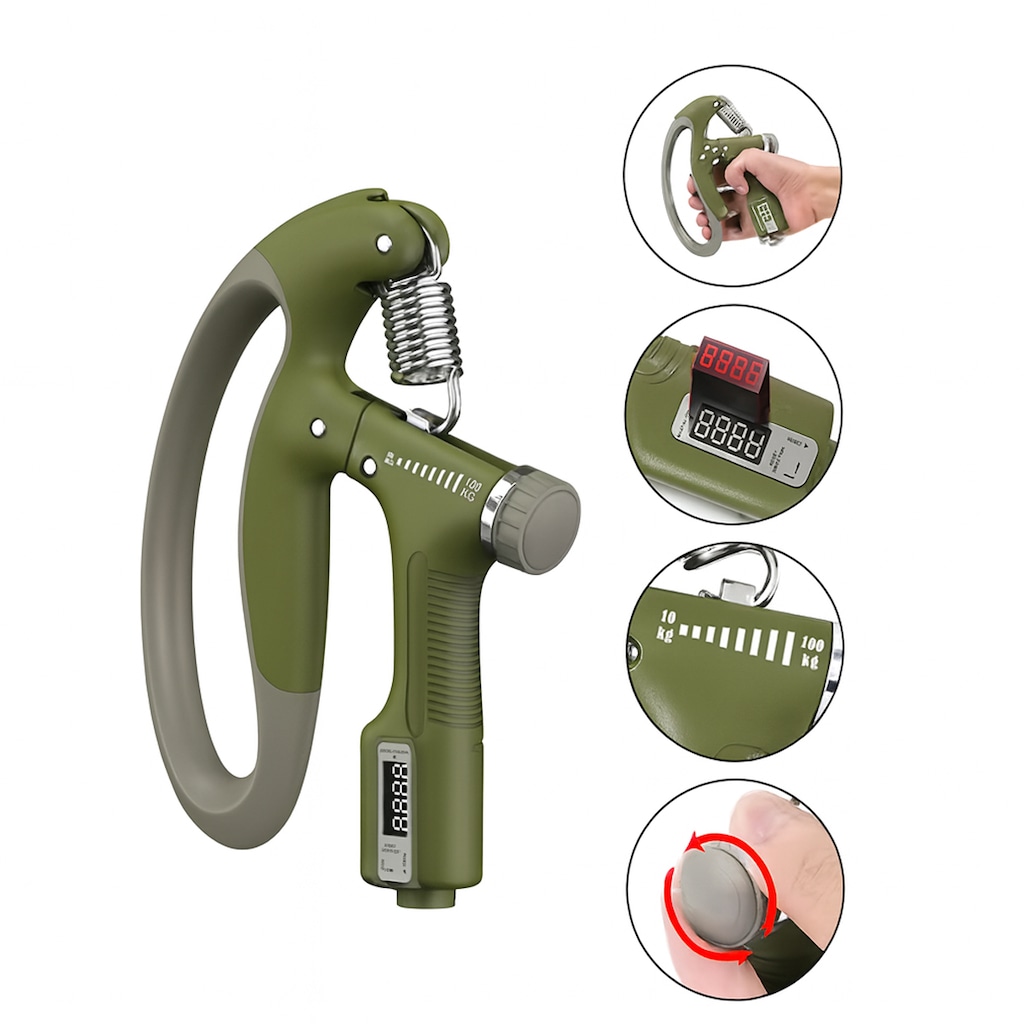 Imagem 2 do produto Hand Grip Gold Sports Phoenix Carga 10/120 kgs - Mola Aço Carbono Contador