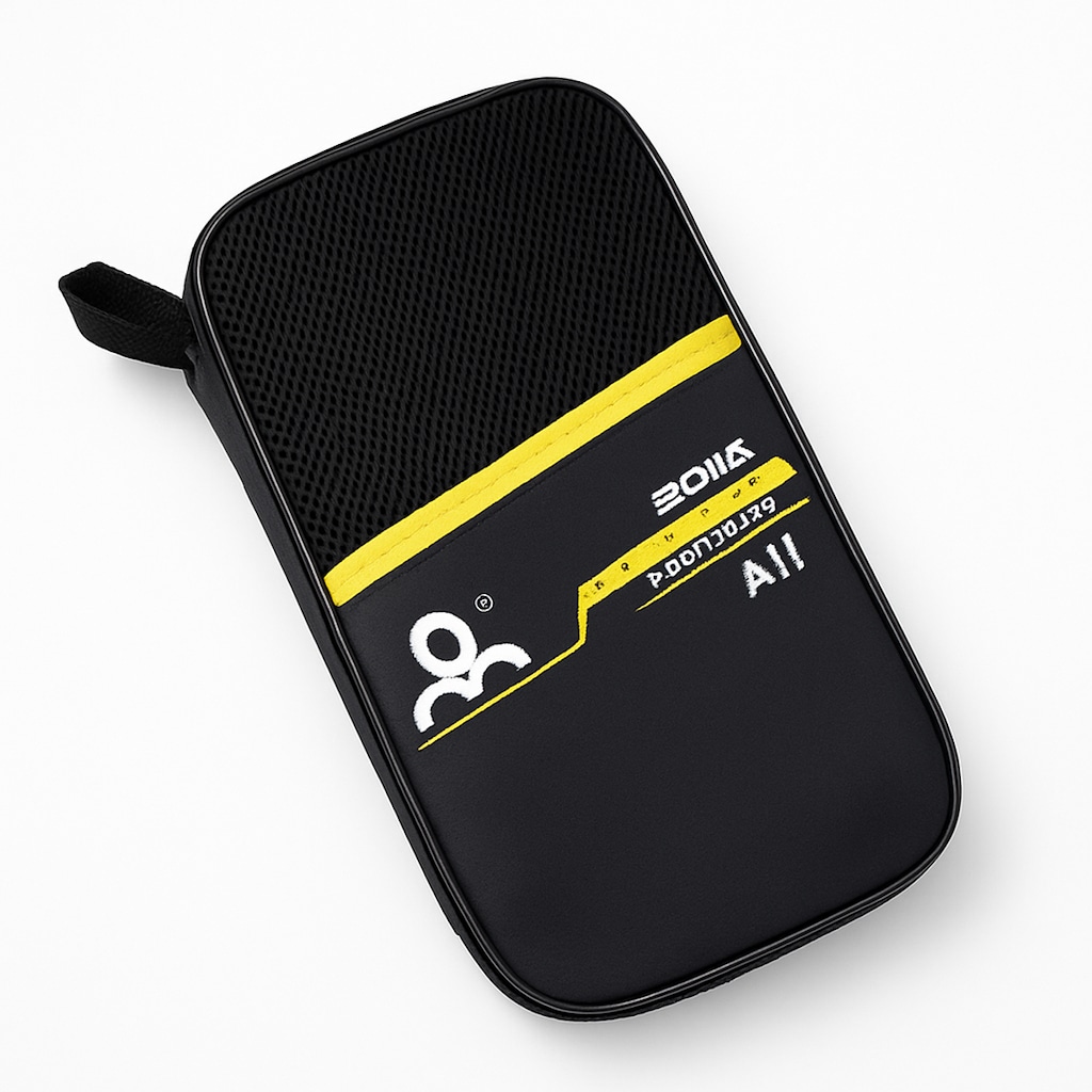 Imagem 3 do produto Kit Tênis De Mesa Gold Sports Boli 6.0 Series - 2 Raquetes Short 6 Star Profissional e 1 Mesh Bag