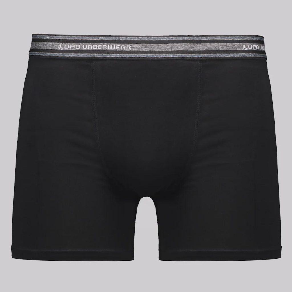 Imagem 2 do produto Kit 3 Cuecas Lupo Boxer Algodão com Elastano Basic Masculina