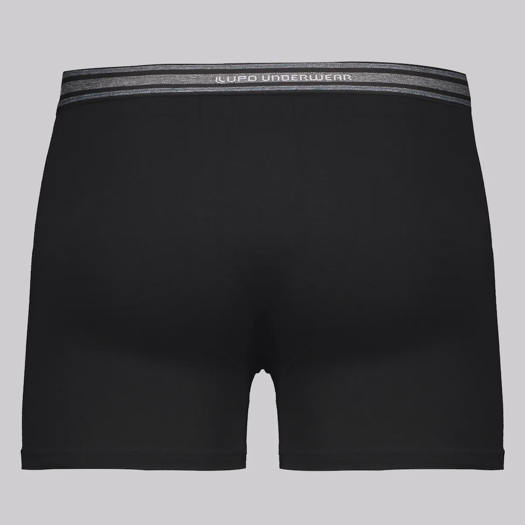 Imagem 3 do produto Kit 3 Cuecas Lupo Boxer Algodão com Elastano Basic Masculina