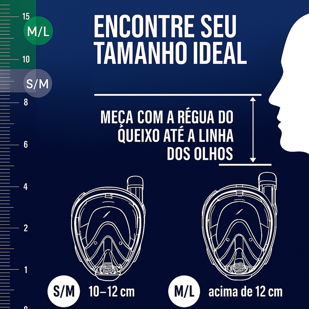Imagem 5 do produto Máscara Subaquática de Mergulho Gold Sports New Space com Snorkel