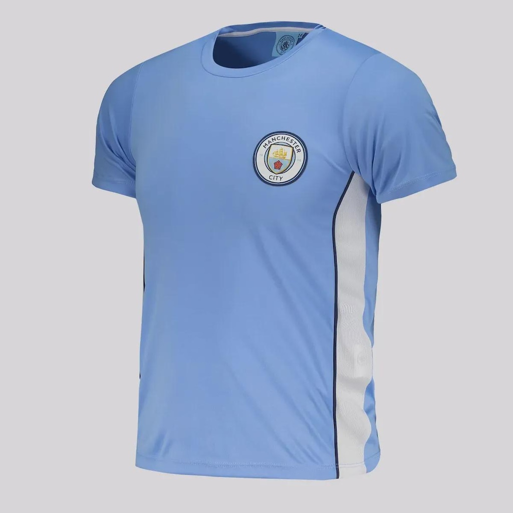 Imagem 3 do produto Camisa Manchester City Shield Azul 9 Haaland Infantil