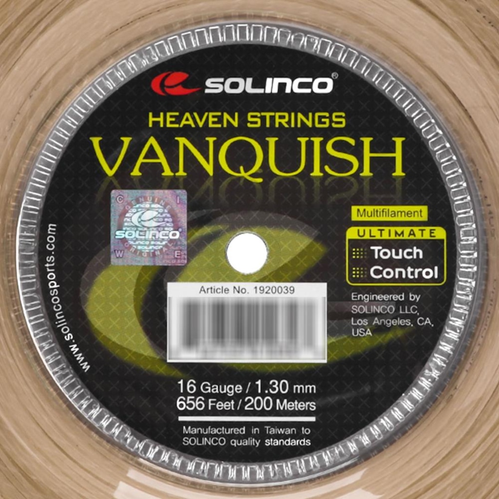Imagem 2 do produto Corda Solinco Vanquish 16L 1.30mm - Rolo com 200 Metros