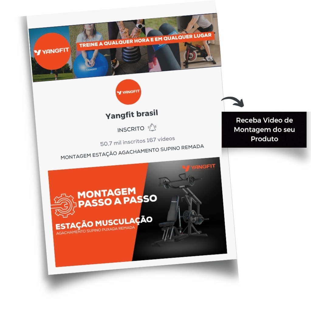 Imagem 2 do produto Estação Musculação Yangfit Agachamento Supino Puxada Remada