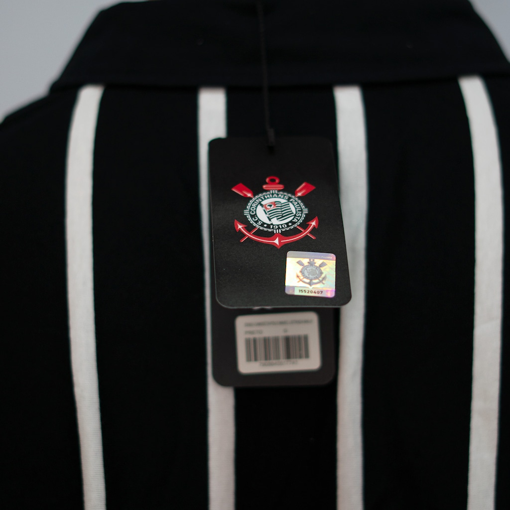 Imagem 5 do produto Camisa Corinthians Polo Símbolo Bordado Japão Listrado Coimbra Masculino