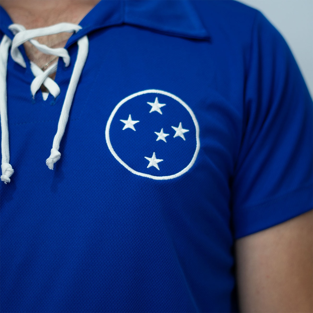 Imagem 3 do produto Camisa Cruzeiro Polo Retrô 1945 Símbolo Bordado RetrôMania Masculino