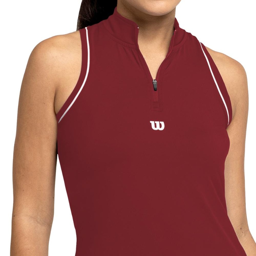 Imagem 2 do produto Camiseta Regata Wilson Tour Zip Tank - Feminino