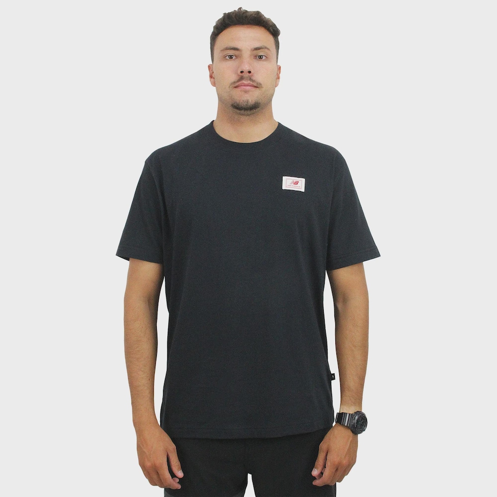 Imagem 3 do produto Camiseta New Balance Woven Label Black Masculina