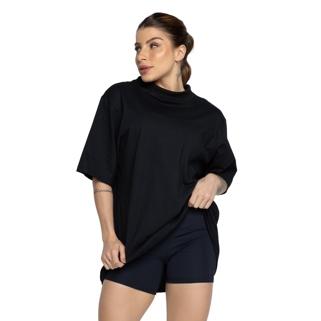 Imagem 3 do produto Blusa Vekyo Gola Alta Oversized Feminina