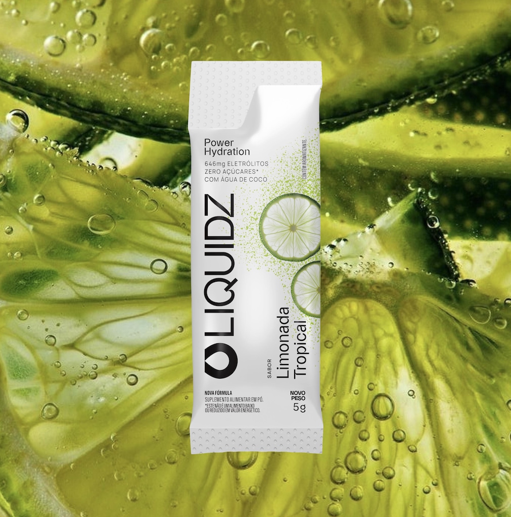 Imagem 5 do produto Eletrólitos LIQUIDZ® Zero Açúcares - Sabor Limonada Tropical - Kit 1 Caixa c/ 6 sachês