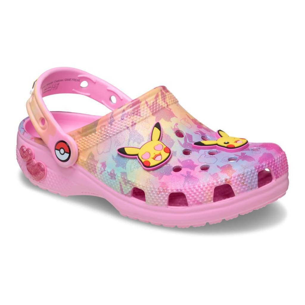 Imagem 2 do produto Sandália Unissex Crocs Pikachu Pink Classic Clog K Multi