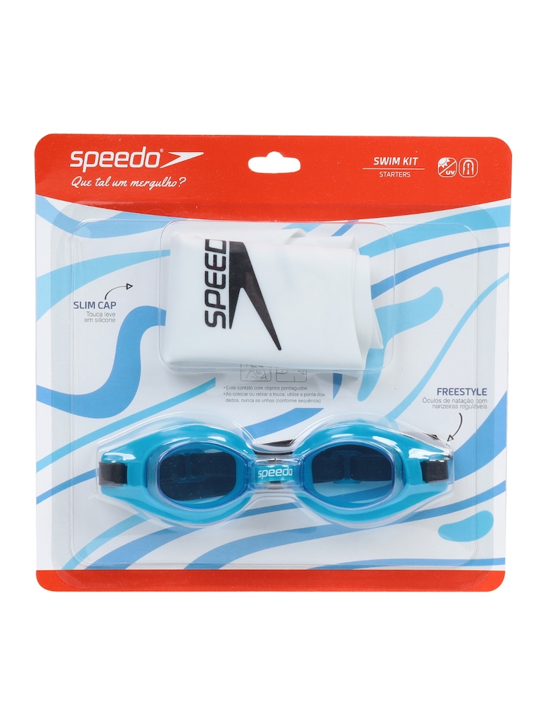 Imagem 4 do produto Kit Speedo Óculos e Touca Silicone Natação Swin Freestyle