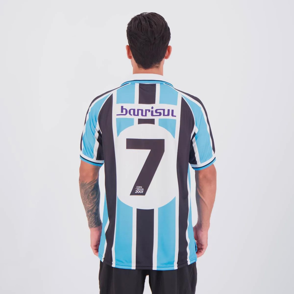 Imagem 4 do produto Camisa do Grêmio Retrô 2001 N°7 Masculina