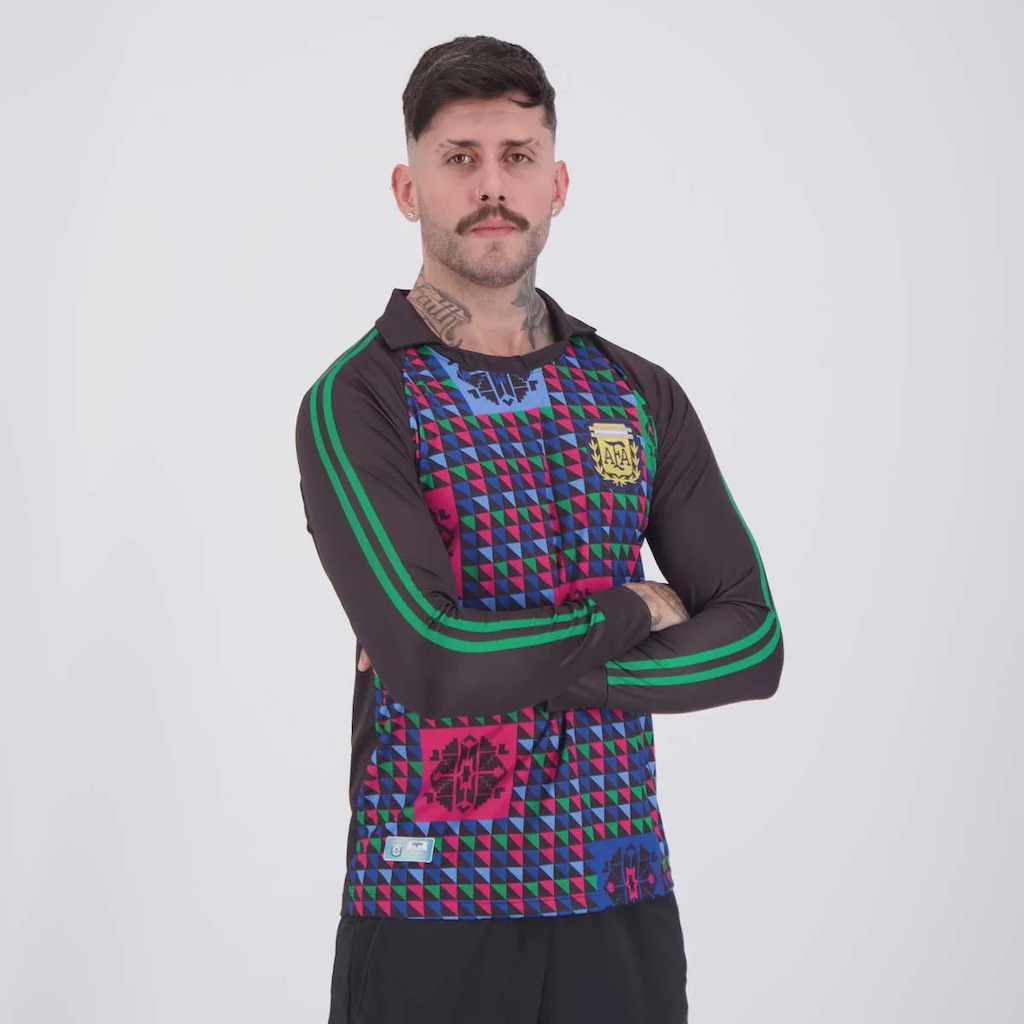 Imagem 2 do produto Camisa Argentina Retrô Goleiro 1990 Masculina