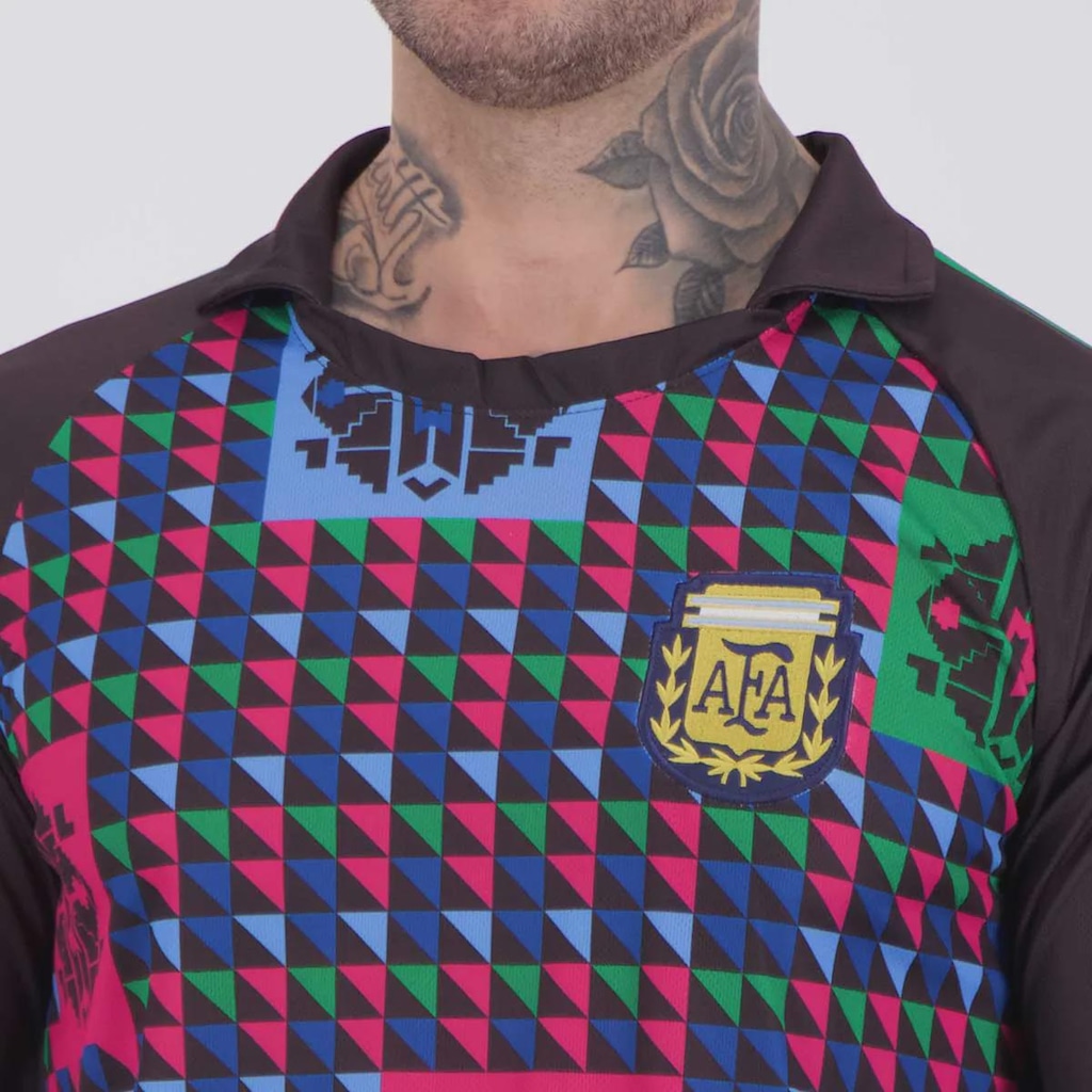 Imagem 5 do produto Camisa Argentina Retrô Goleiro 1990 Masculina