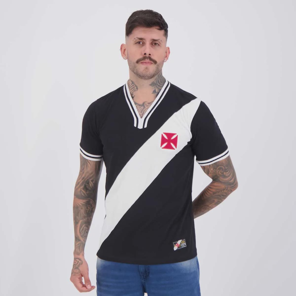 Imagem 3 do produto Camisa do Vasco Retrô 1974 Nº 10 Masculina