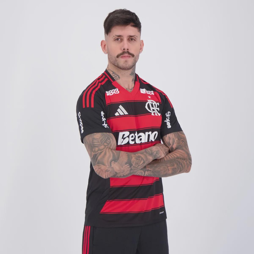 Imagem 2 do produto Camisa adidas CR Flamengo I 2025 Com Patrocínio Masculina