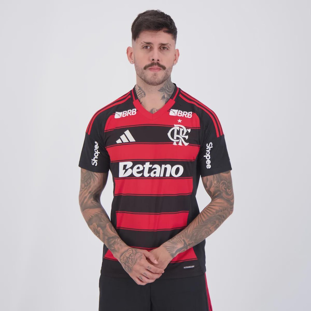 Imagem 3 do produto Camisa adidas CR Flamengo I 2025 Com Patrocínio Masculina