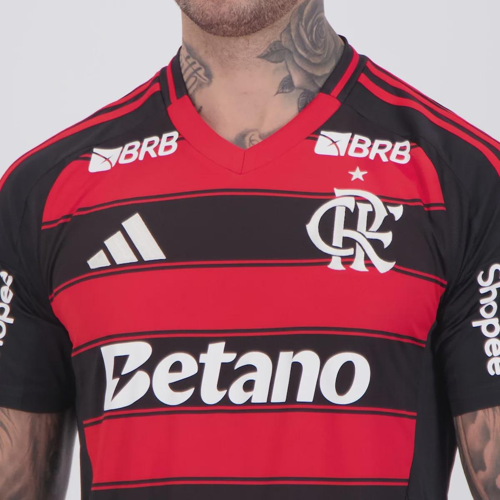 Imagem 5 do produto Camisa adidas CR Flamengo I 2025 Com Patrocínio Masculina