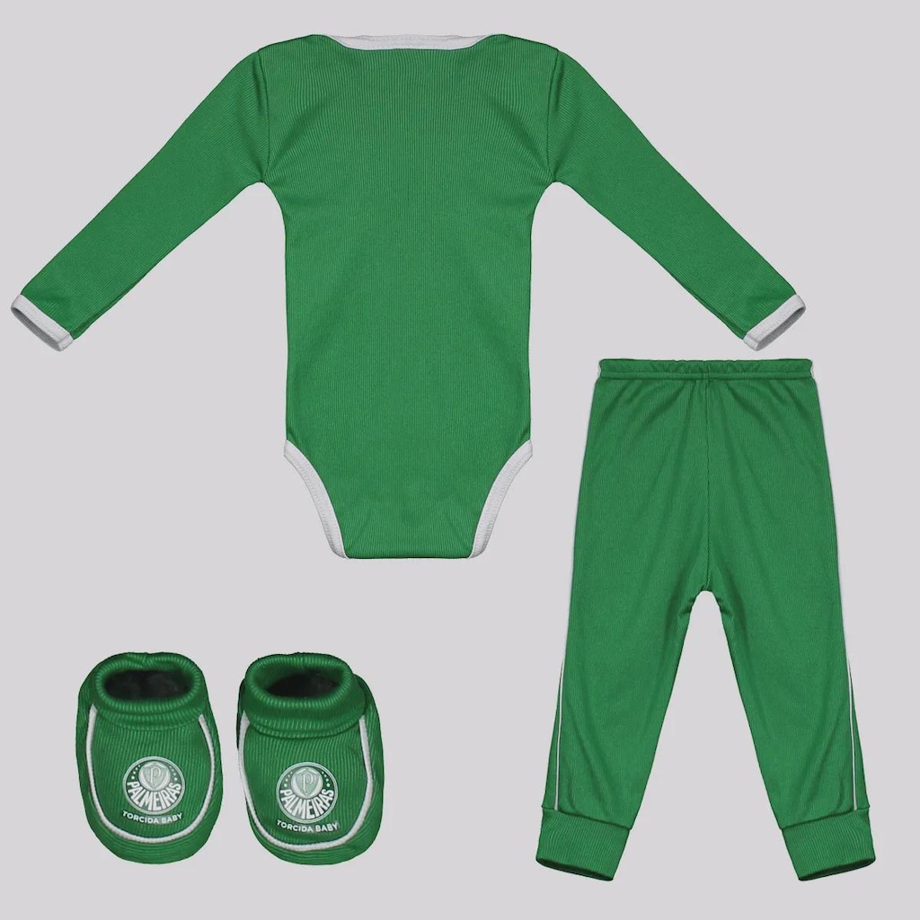 Imagem 2 do produto Kit Body Calça e Pantufa Infantil Palmeiras