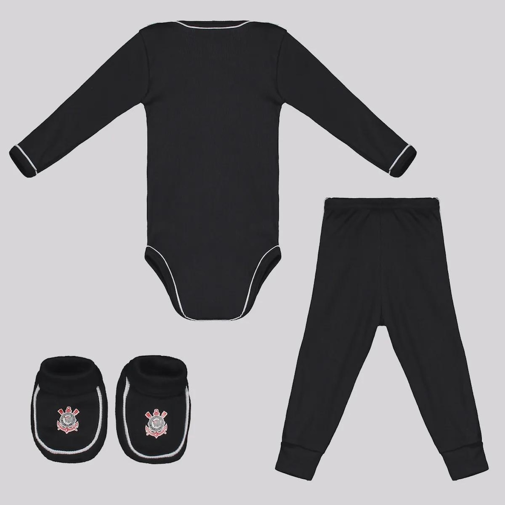 Imagem 2 do produto Kit Body Calça e Pantufa Infantil Corinthians