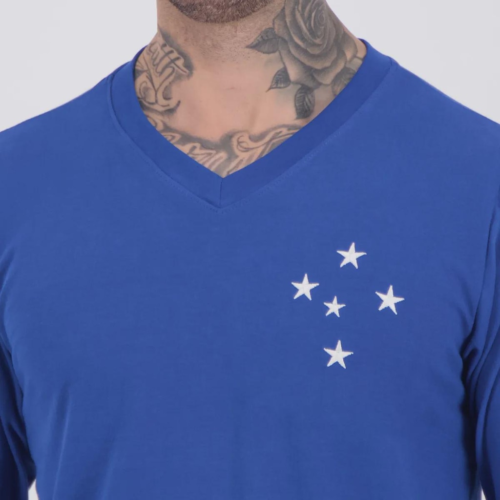 Imagem 5 do produto Camisa Cruzeiro Retrô 1976 Manga Longa Masculina