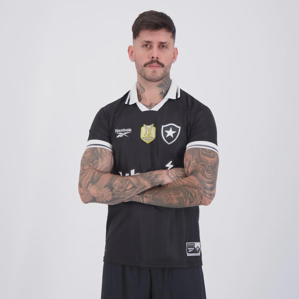 Imagem 3 do produto Camisa do Botafogo II 25/26 Reebok Campeão Brasileiro 2024 Masculina