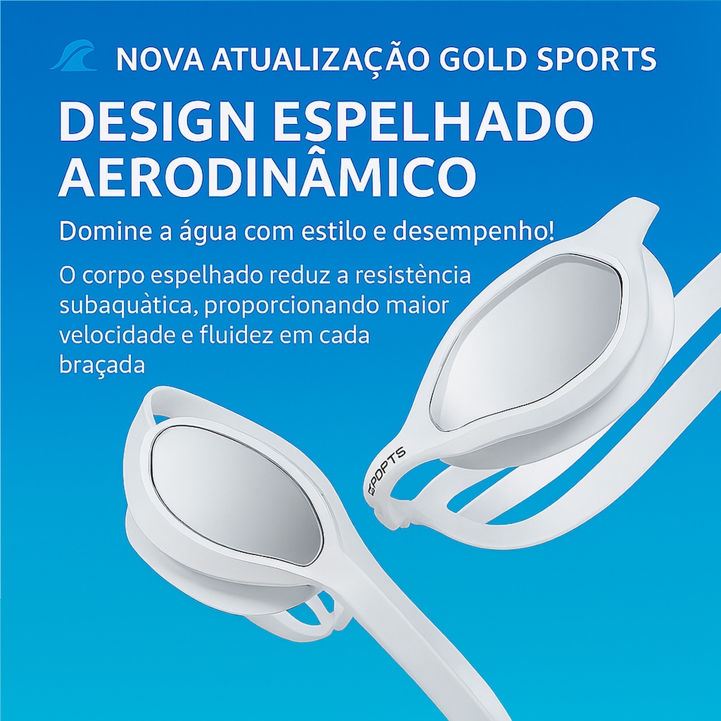 Imagem 3 do produto Óculos de Natação Gold Sports Golden Style 10.0 Hign Definition