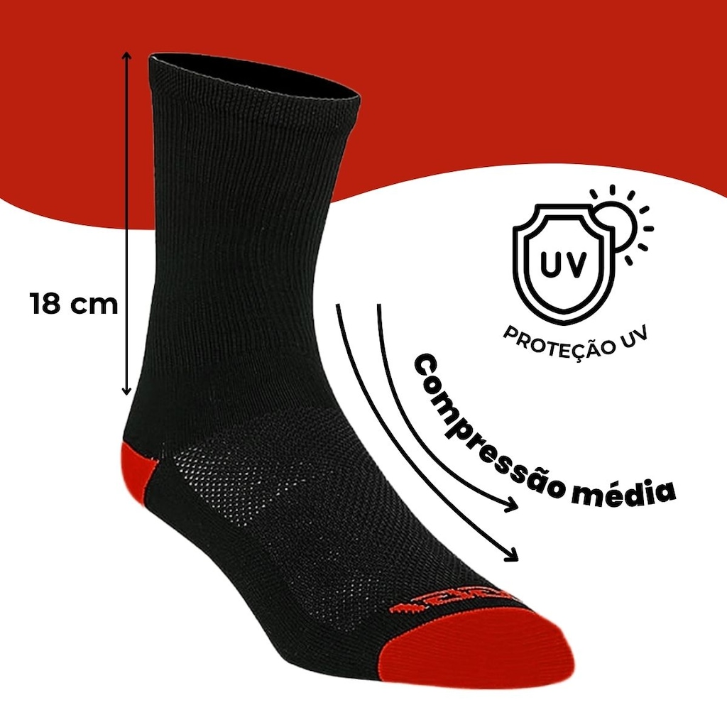 Imagem 3 do produto Meia Ciclismo Corrida Esportiva MTB Speed Cano Médio Oggi