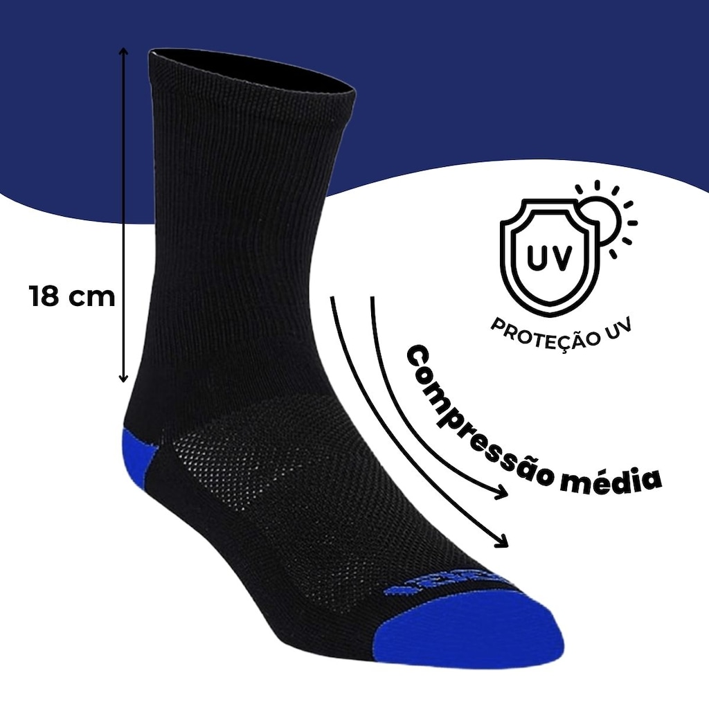 Imagem 3 do produto Meia Ciclismo Corrida Esportiva MTB Speed Cano Médio Oggi