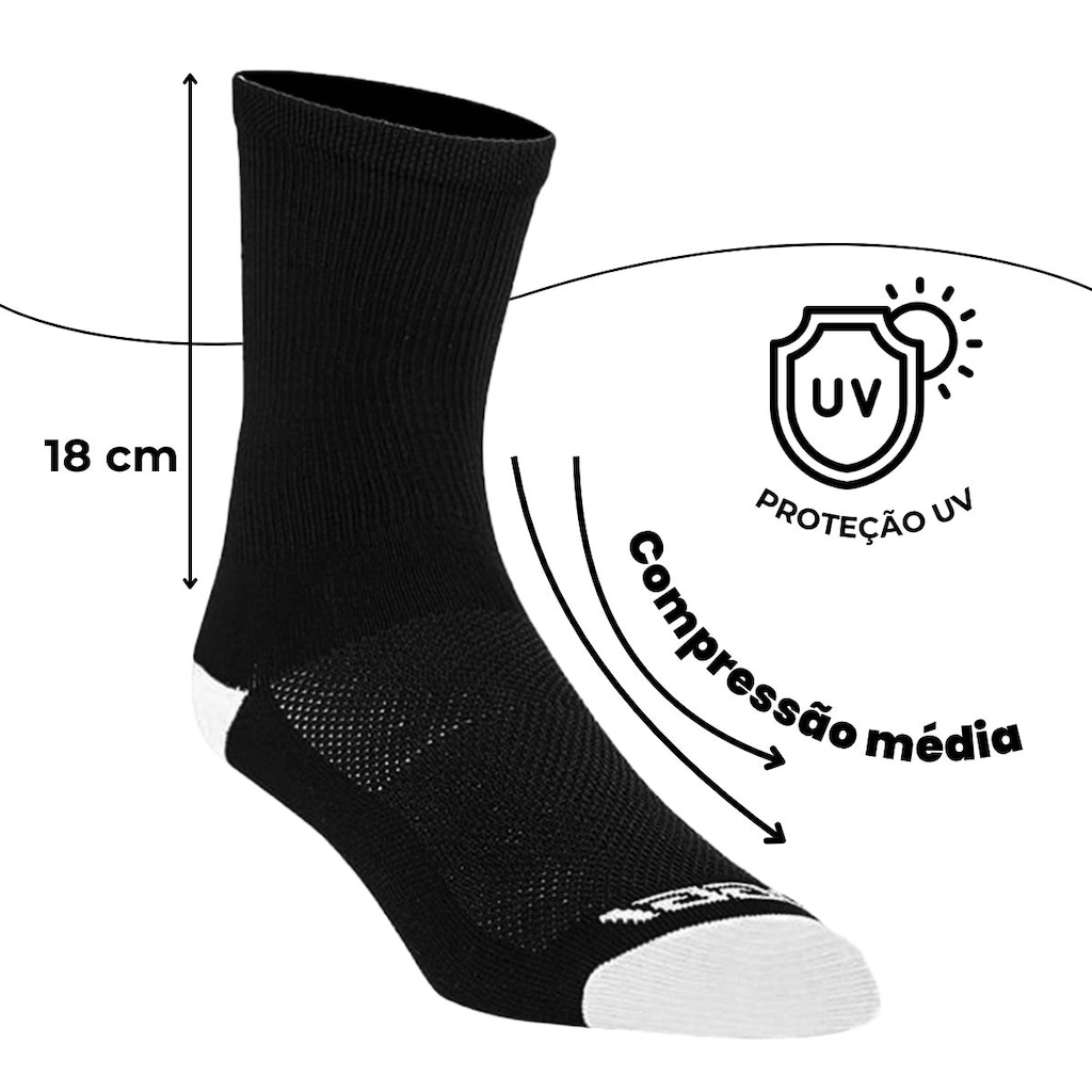 Imagem 3 do produto Meia Ciclismo Corrida Esportiva MTB Speed Cano Médio Oggi