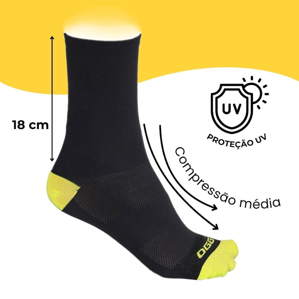 Imagem 3 do produto Meia Ciclismo Corrida Esportiva MTB Speed Cano Médio Oggi