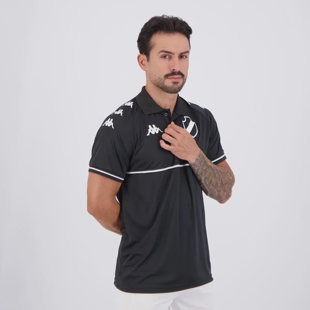 Imagem 2 do produto Camisa Polo Kappa Vasco Supporter Monochromatic Masculina