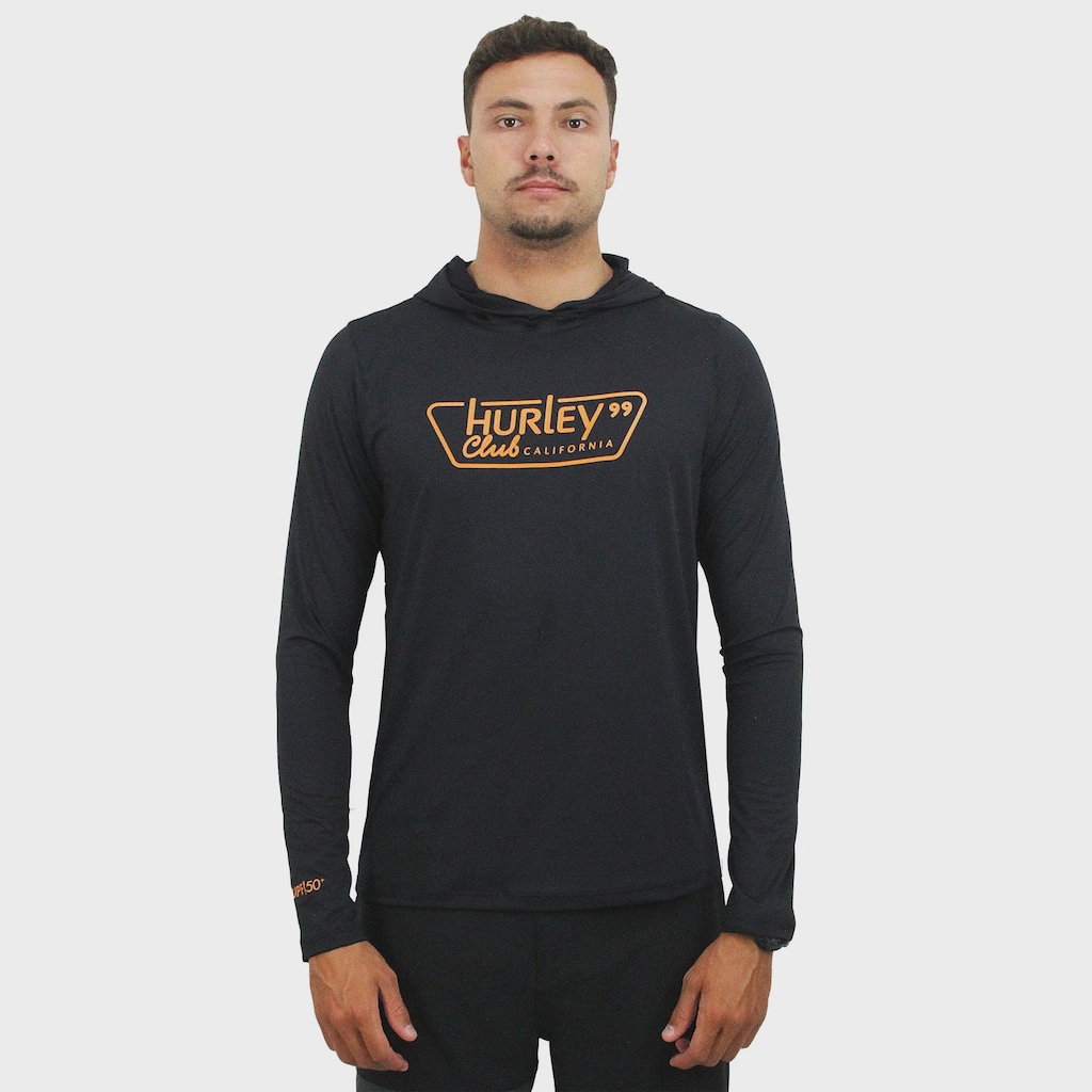 Imagem 2 do produto Camiseta ML Surf Hurley Tee Club com Capuz Masculina
