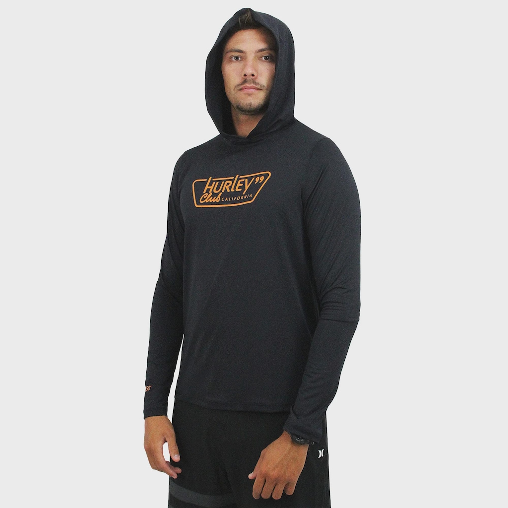 Imagem 3 do produto Camiseta ML Surf Hurley Tee Club com Capuz Masculina