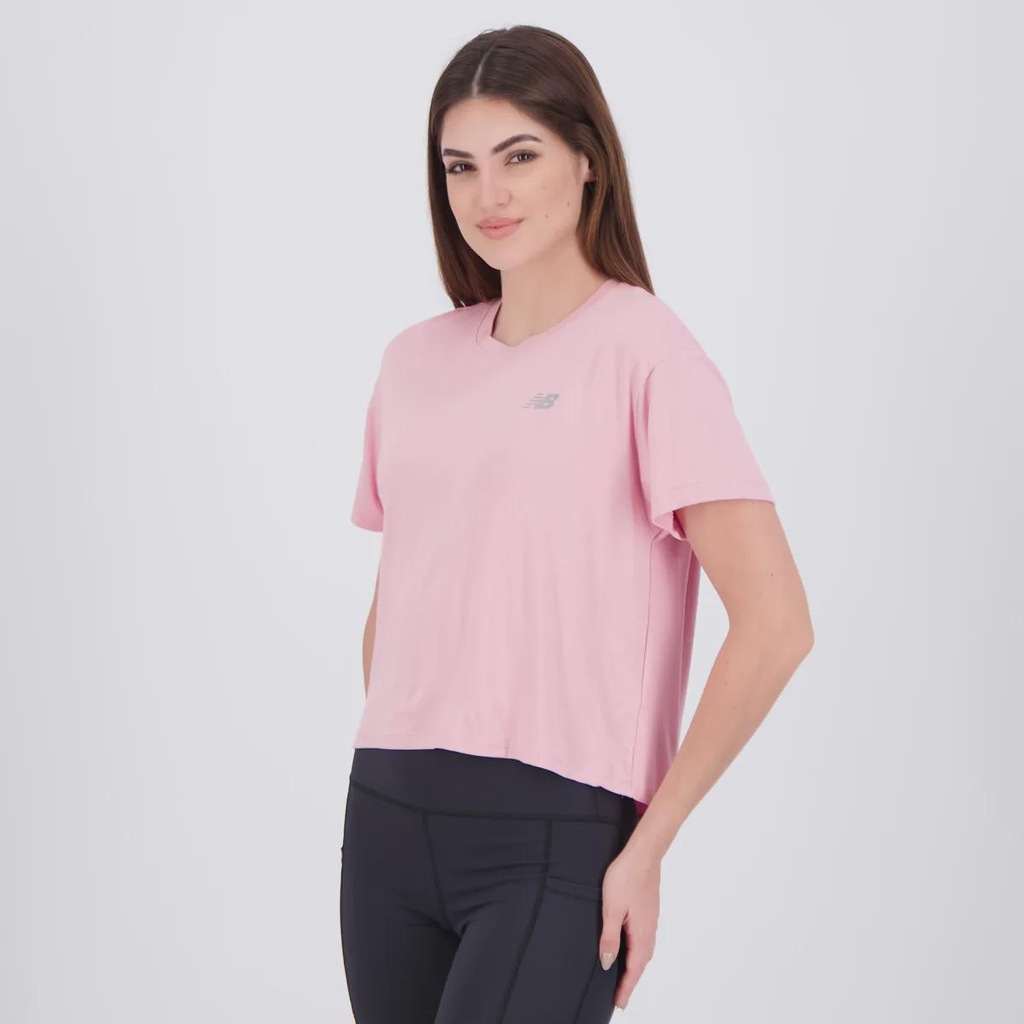 Imagem 3 do produto Camiseta Cropped New Balance Drapey Feminino