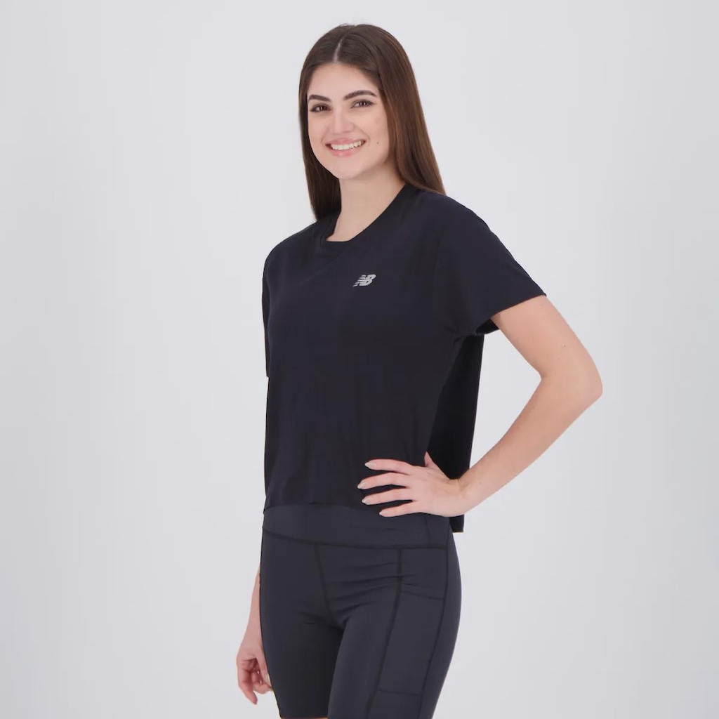 Imagem 3 do produto Camiseta Cropped New Balance Drapey Feminino